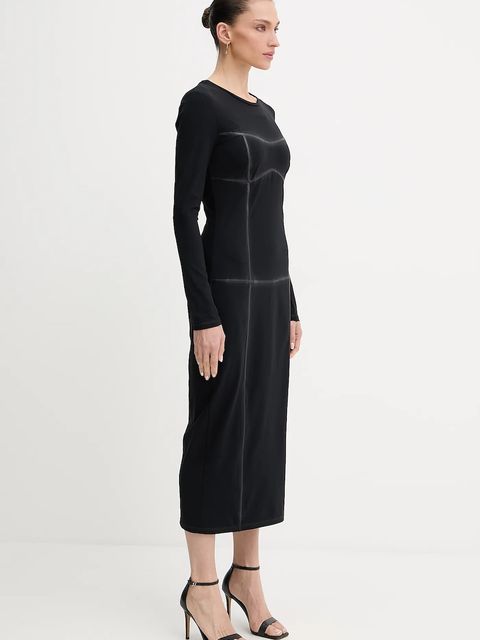 Patrizia Pepe sukienka kolor czarny maxi dopasowana 8A1523 J129 - zdjęcie produktu nr 2