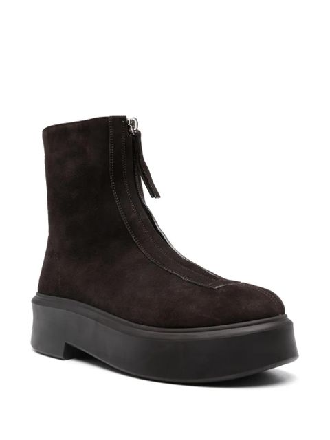 The Row zipped suede boot - Brown - zdjęcie produktu nr 2