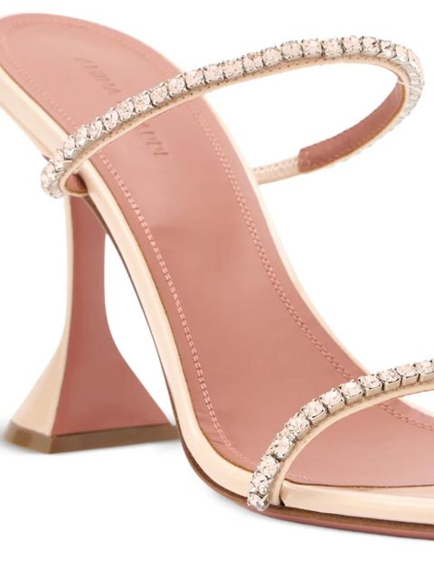 Amina Muaddi 95mm Gilda heeled sandals - Neutrals