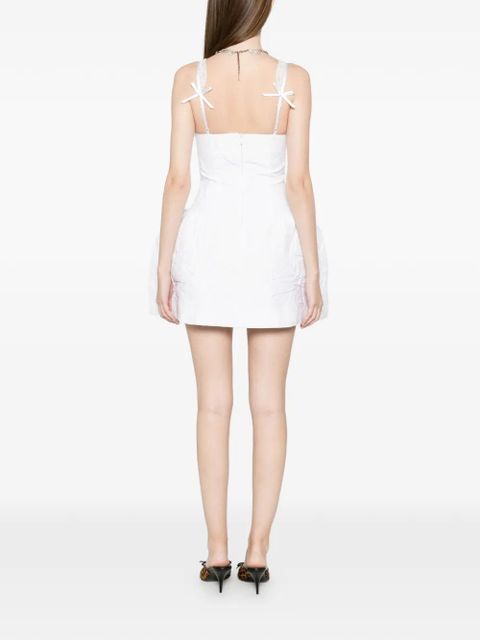 SHUSHU/TONG lace bow mini dress - White