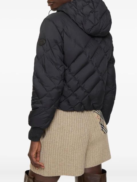 Burberry Delley Check-stitch puffer jacket - Black