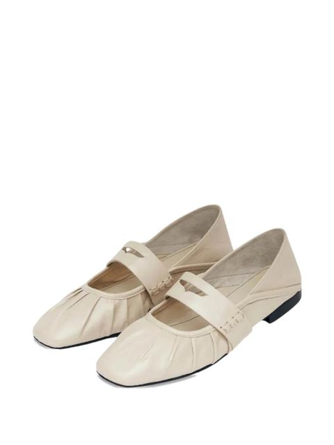 ALOHAS pleated leather ballet flats - Neutrals - zdjęcie produktu nr 2