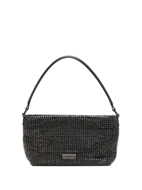 Self-Portrait small Diamante shoulder bag - Black