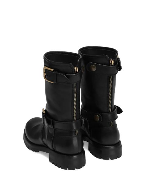 Dolce & Gabbana buckle-detail knee-high boots - Black