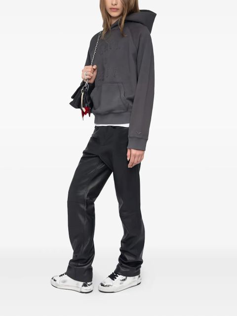 Zadig&Voltaire Georgy rock-n-roll-embroidery hoodie - Grey