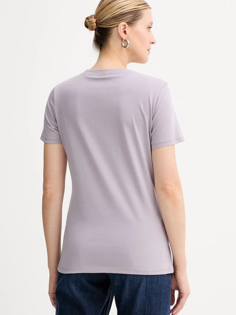 BOSS Orange t-shirt bawełniany BOSS ORANGE damski kolor fioletowy 50501139 - zdjęcie produktu nr 2