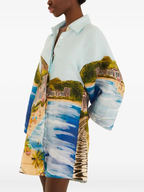 FARM Rio print tie dress - Blue - zdjęcie produktu nr 1