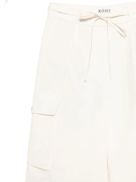 Róhe drawstring-waist cargo trousers - White