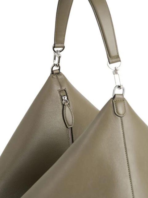 TOTEME Bevel leather shoulder bag - Brown