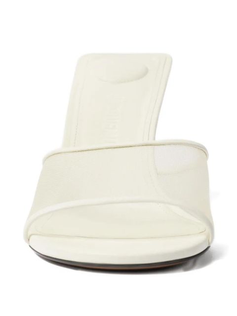 Jacquemus mesh-panel stiletto-heel mules - White