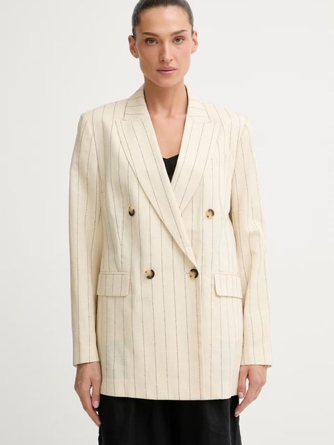 rag & bone marynarka dwurzędowa damska z lnem Emile - zdjęcie produktu nr 1