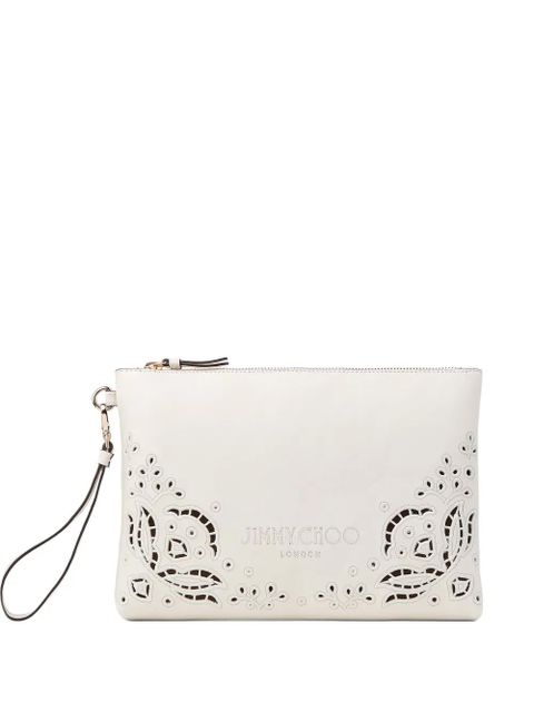 Jimmy Choo zip flat clutch bag - White - zdjęcie produktu nr 1