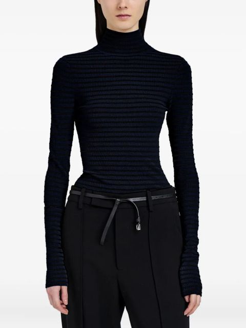 Proenza Schouler Didi striped velvet top - Blue