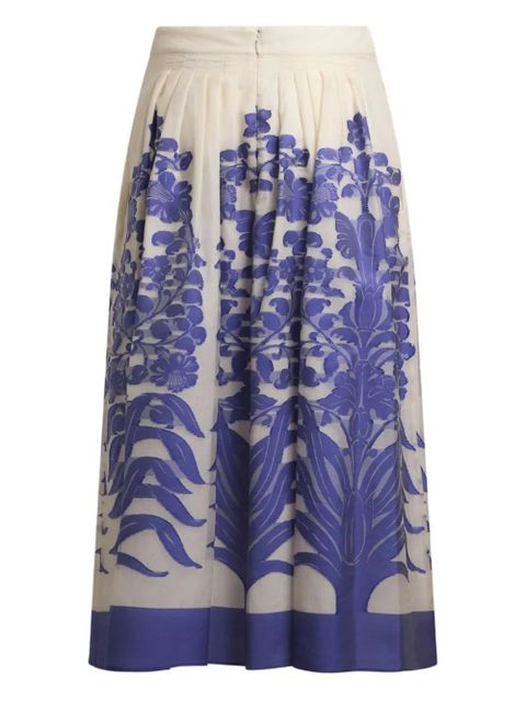 ETRO jacquard-floral pleated mid skirt - Neutrals - zdjęcie produktu nr 2