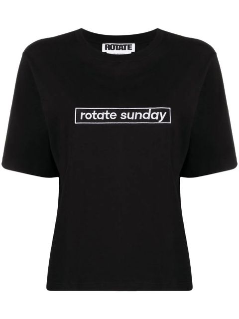 ROTATE BIRGER CHRISTENSEN Aster logo T-shirt - Black - zdjęcie produktu nr 1