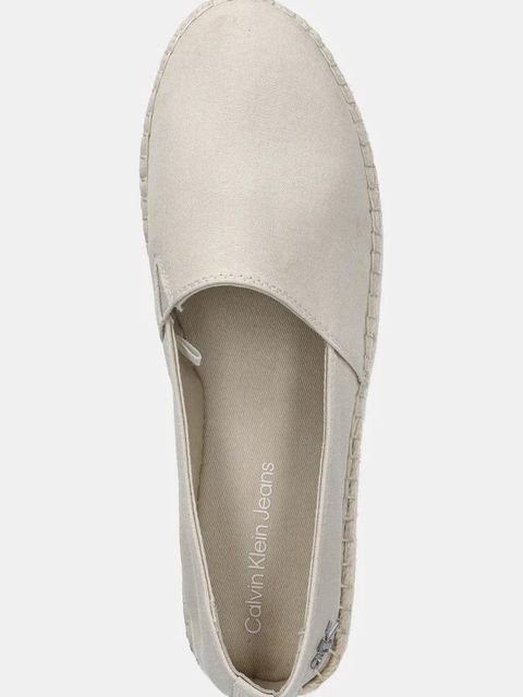 Calvin Klein Jeans espadryle FLATFORM ESPADRILLE MG/HDW kolor beżowy na platformie YW0YW01737