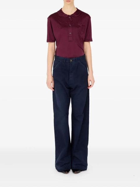 Maison Margiela button-fastening corduroy trousers - Blue - zdjęcie produktu nr 2