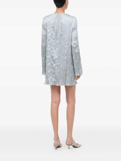 STAUD Kona textured mini dress - Silver - zdjęcie produktu nr 2