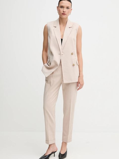 United Colors of Benetton kamizelka z domieszką lnu - zdjęcie produktu nr 2