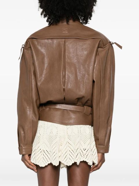 Magda Butrym button belted jacket - Brown