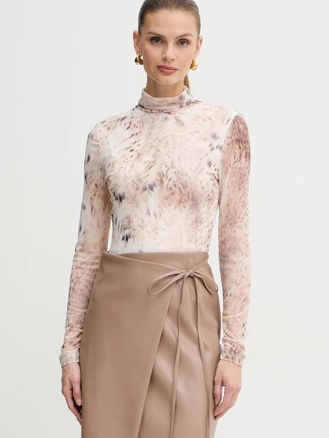 Marciano by Guess longsleeve HOLLY kolor beżowy z golfem 5BGP09 6350A - zdjęcie produktu nr 1