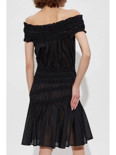 Tory Burch off-shoulder ruffled dress - Black