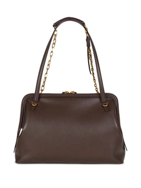 ETRO chain-trimmed leather shoulder bag - Brown - zdjęcie produktu nr 2