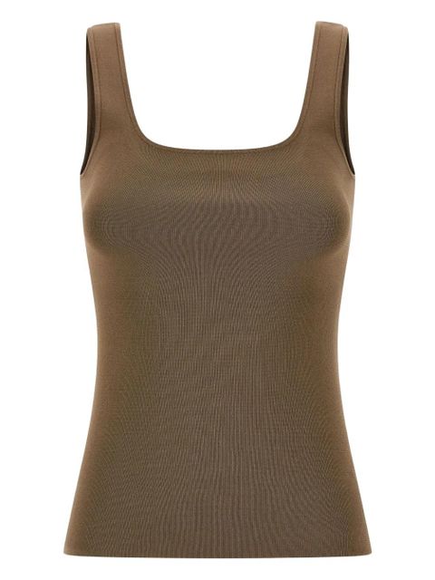 ENTIRE STUDIOS square-neck knit top - Brown - zdjęcie produktu nr 1