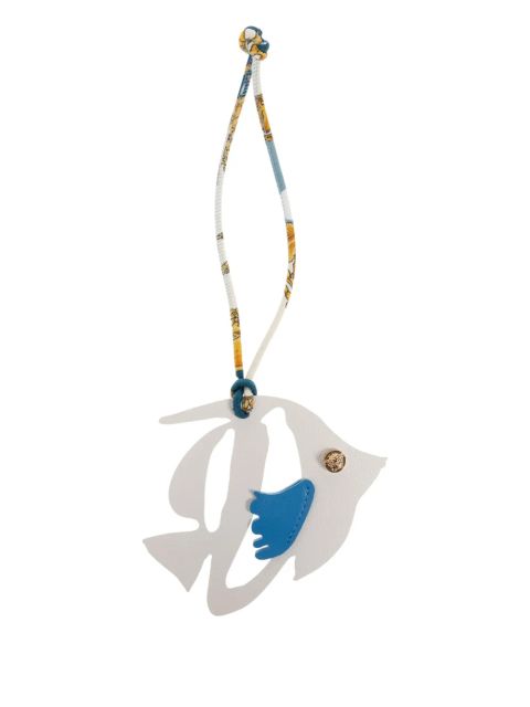 Versace fish-shaped charm - White