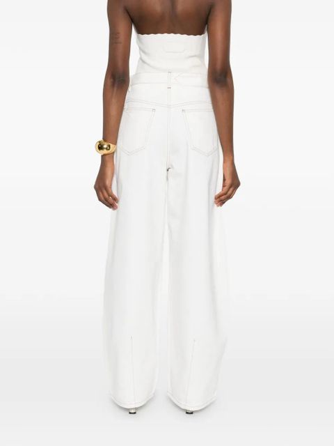 Jacquemus The Ovalo de-Nîmes jeans - Neutrals