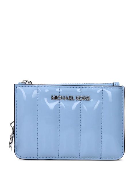 Michael Kors quilted patent-leather wallet - Blue - zdjęcie produktu nr 1