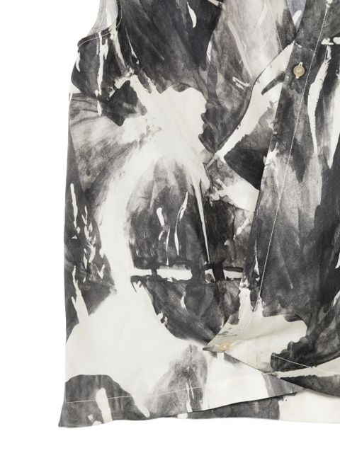 Alysi printed buttoned top - Black