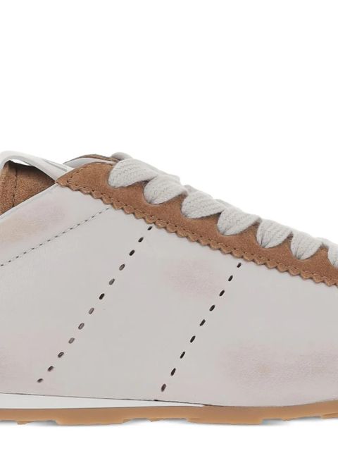 Miu Miu perforated suede leather sneakers - White