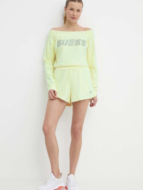 Guess bluza SKYLAR damska kolor żółty gładka V4GQ08 K8802 - zdjęcie produktu nr 2
