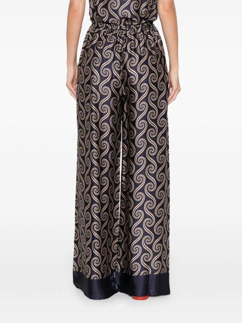 Faithfull the Brand Jensen pattern trousers - Blue