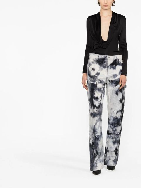 Versace cowl-neck long-sleeved bodysuit - Black