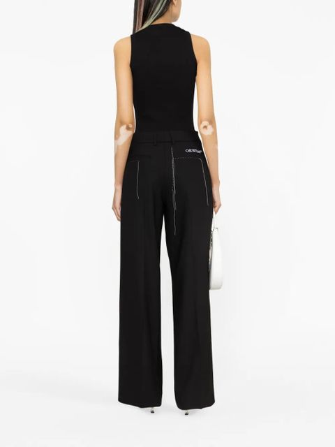 Off-White wide-leg tailored trousers - Black