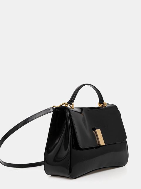 Pollini torebka skórzana kolor czarny PC4417PP0N QB1 - zdjęcie produktu nr 2