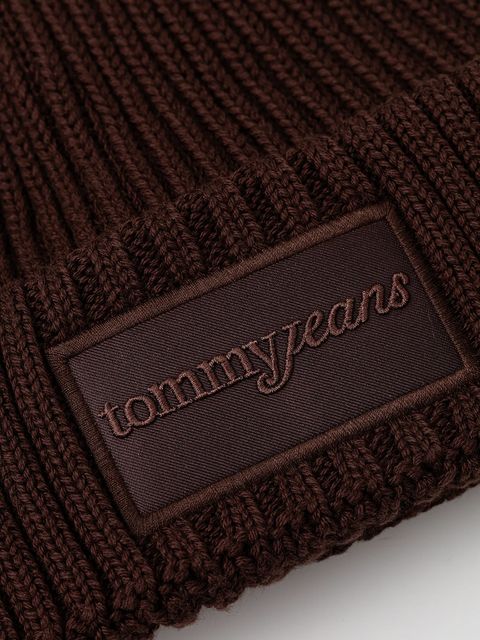 Tommy Jeans czapka bawełniana kolor brązowy AW0AW17909