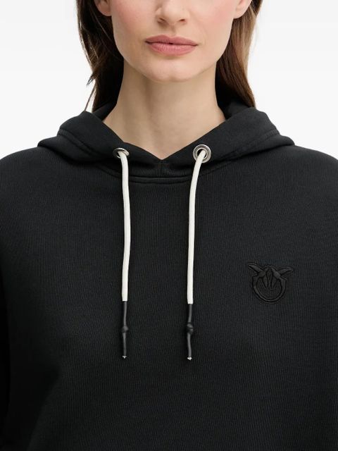 PINKO Melato drawstring logo hoodie - Black