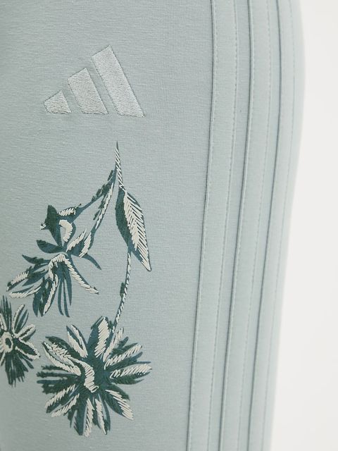 adidas legginsy damskie kolor zielony z aplikacją KF0041