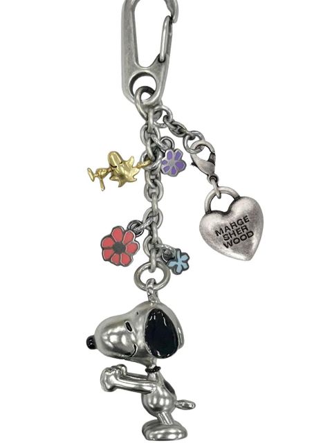 Marge Sherwood x Peanuts flower heart charm keychain - Silver - zdjęcie produktu nr 2