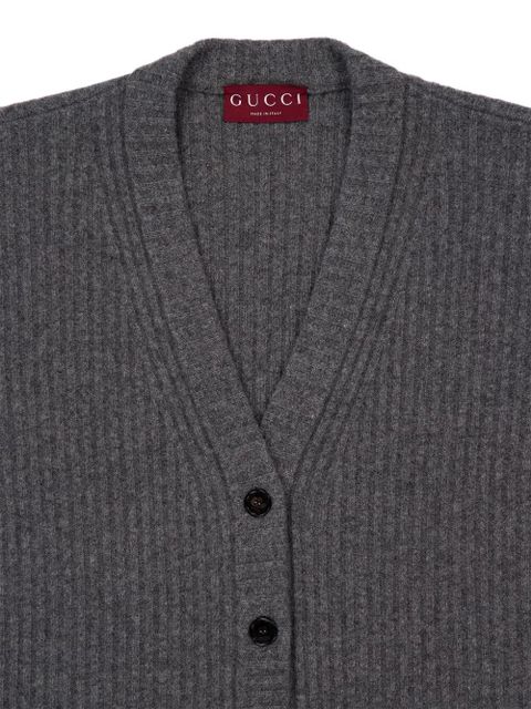 Gucci V-neck buttoned cardigan - Grey - zdjęcie produktu nr 2