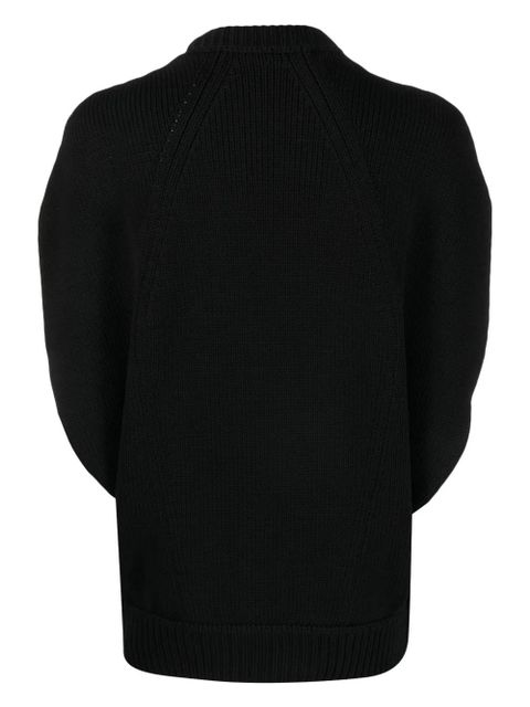 Comme Des Garçons layered-detail crew-neck jumper - Black - zdjęcie produktu nr 2