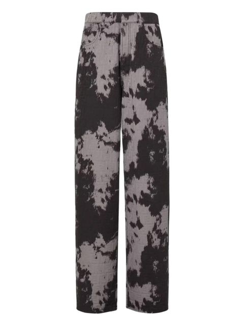 FENDI animal-print five-pocket jeans - Grey - zdjęcie produktu nr 1
