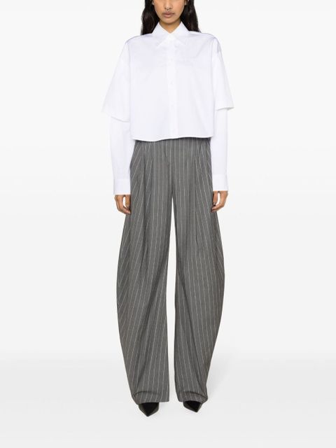 Off-White logo-embroidery layered cotton shirt - zdjęcie produktu nr 2