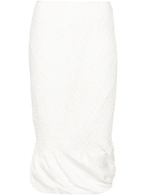 Jil Sander openwork midi skirt - White - zdjęcie produktu nr 1