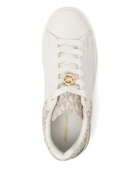 Michael Kors Dottie leather and signature logo trainers - Neutrals
