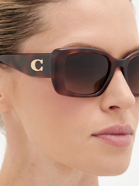 Coach okulary przeciwsłoneczne damskie kolor brązowy 0HC8435U