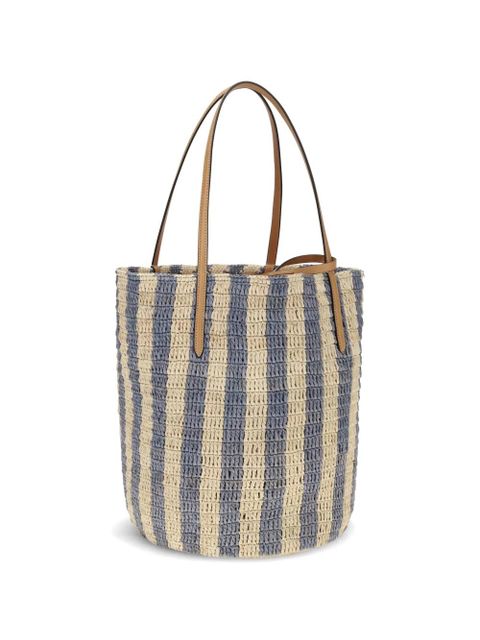 Valentino Garavani striped raffia bucket bag - Neutrals - zdjęcie produktu nr 2